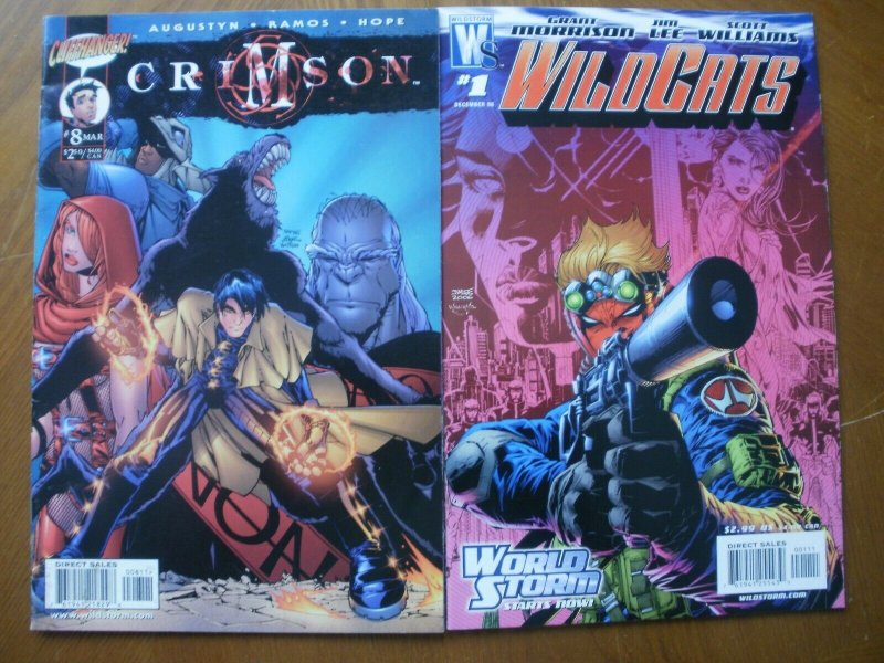 2 Comic-Cliffhanger CRIMSON #8 (1999) & Wildstorm WILDCATS #1 (2006) World Storm