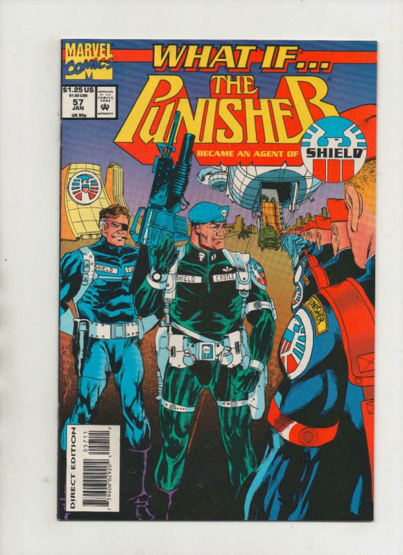 WHAT IF #57, VF/NM, Punisher work for Shield, 1989 1994, Marvel