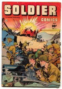 Soldier Comics #3 1952- Korean War- Fawcett Golden Age G/VG