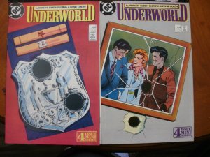 4 DC Comic Mini-Series: UNDERWORLD #1 #2 #3 #4 (1987) Crime (Fleming & Colon)