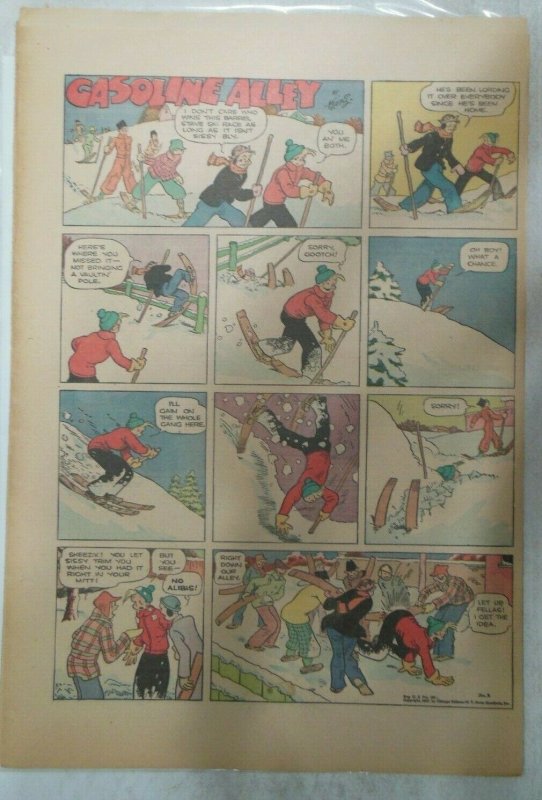 19 Gasoline Alley Sunday Pages by Frank King from 1937 Size: 11 x 15 inches