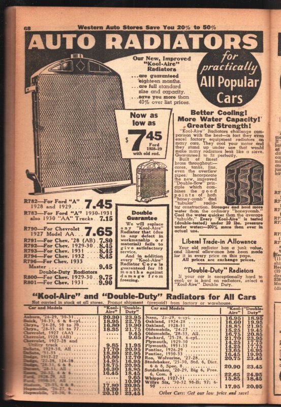 Auto Owners' Thrift Book 1936-Radios-sporting goods-hardware-About 100 pages