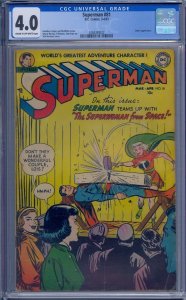 SUPERMAN #81 CGC 4.0 LUTHOR WIN MORTIMER