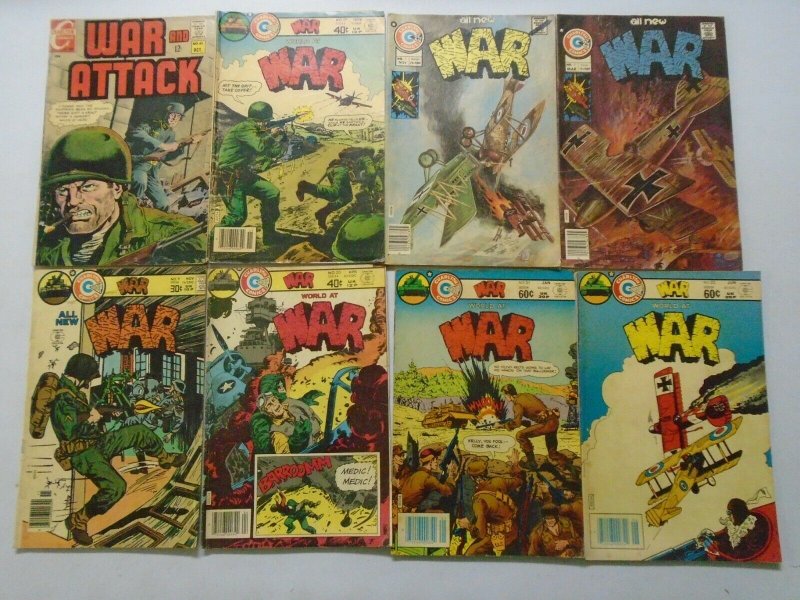 War comic lot 38 different issues avg 5.0 VG FN (Charlton)