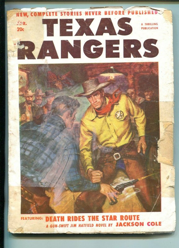 TEXAS RANGERS-04/1952-WESTERN PULP THRILLS-JIM HATFIELD-LOUIS L'AMOUR-fr