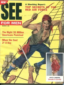 See For Men-3/1957-Norman Saunders-Raphael DeSoto-Anita Ekberg-Gia Scala-VF-