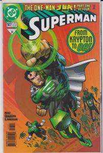 Superman #147 (Aug 1999, DC) Near Mint! Superman as a Green Lantern