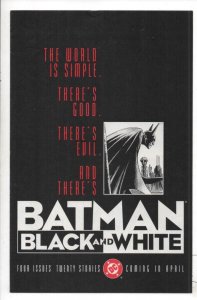 BATMAN BLACK and WHITE, Flyer, Promo,  Preview, 1996, VF/NM more promos in store