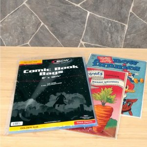 Golden Comic Bags - Thick 100 Bags per Pack