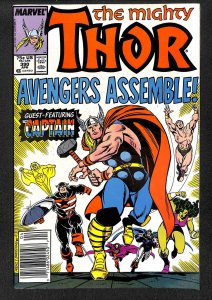 Thor #390 FN+ 6.5 Captain America Wields Thor's Hammer! Marvel Comics