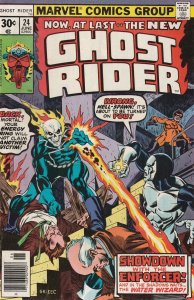 Ghost Rider # 24 Newsstand Cover VF- Marvel 1977 Showdown With The Enforcer [B4]