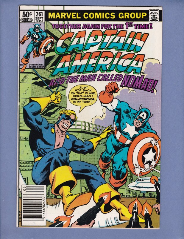 Captain America #261 VF Nomad Appearance Marvel 1981