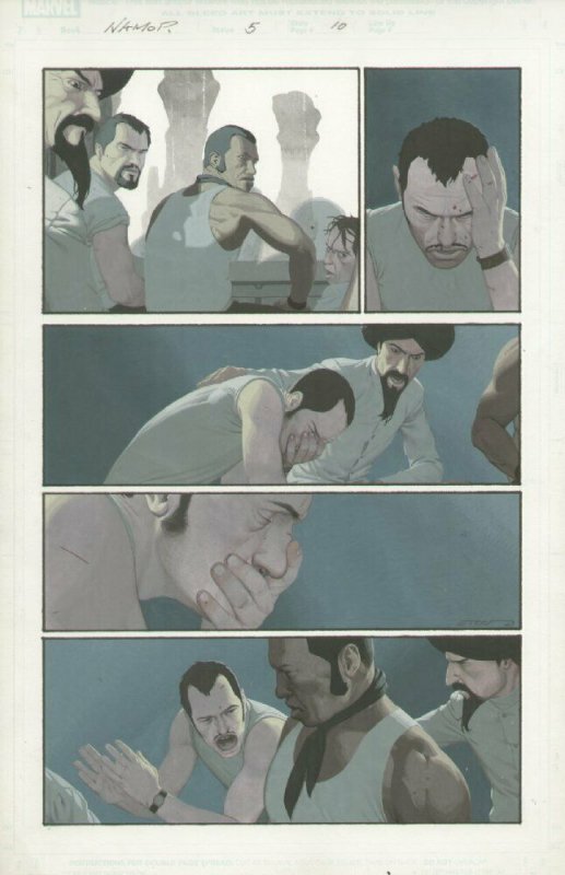 Sub-Mariner: The Depths #5 p.10 Namor Horror Story '08 painted art by Esad Ribic 