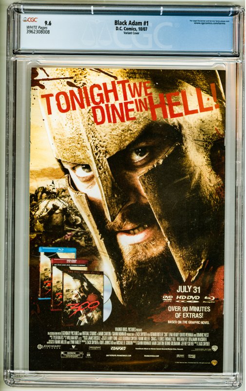 Black Adam #1 Variant Cover! CGC 9.6! White Pages!