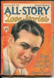 All-Story Love Stories 8/17/1935-romantic pulp fiction-Philippa West-VG