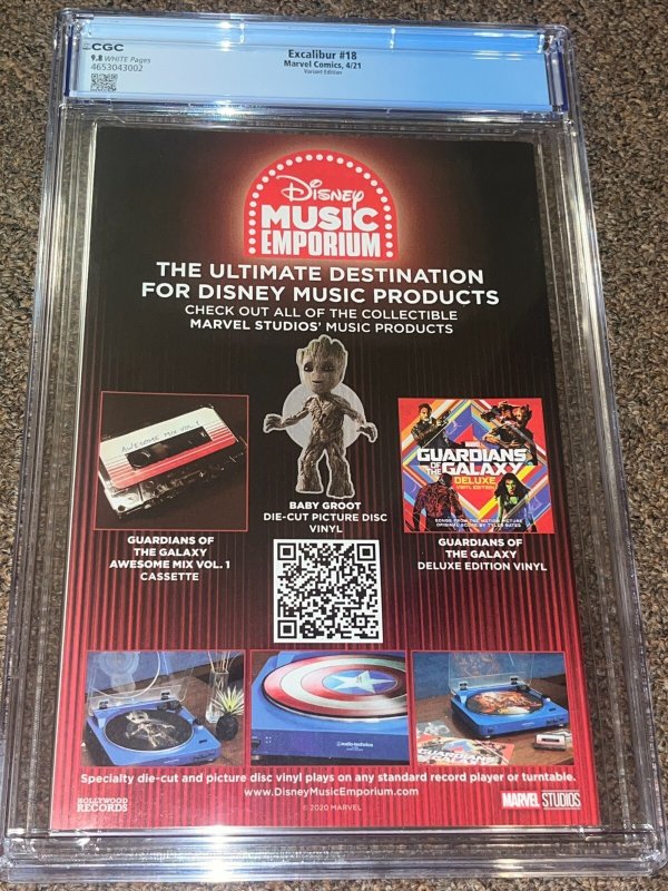 Excalibur 18, Russell Dauterman 1:25 Rogue Variant Cover, Graded 9.8