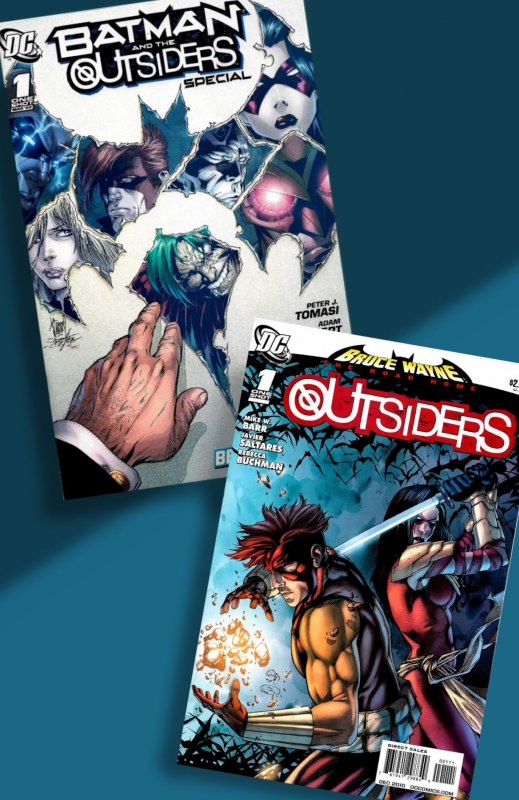 OUTSIDERS 2 for 1 Punch! Two ONE-SHOT specials from 2009 & 2010. Adam Kubert!