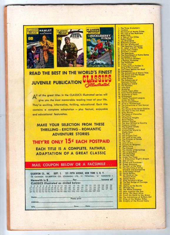 Classics Illustrated #108 (Jun-53) FN/VF High-Grade 