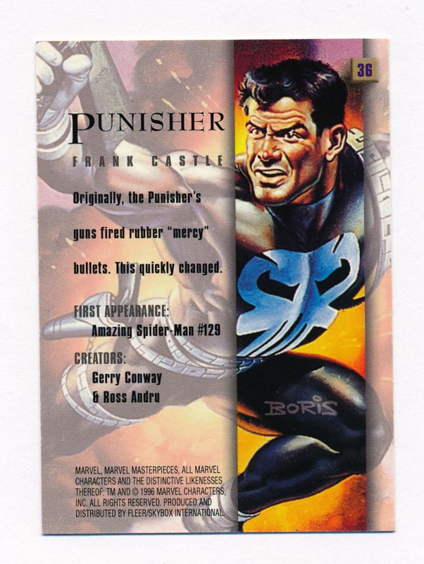 1996 Marvel Masterpieces #36 Punisher