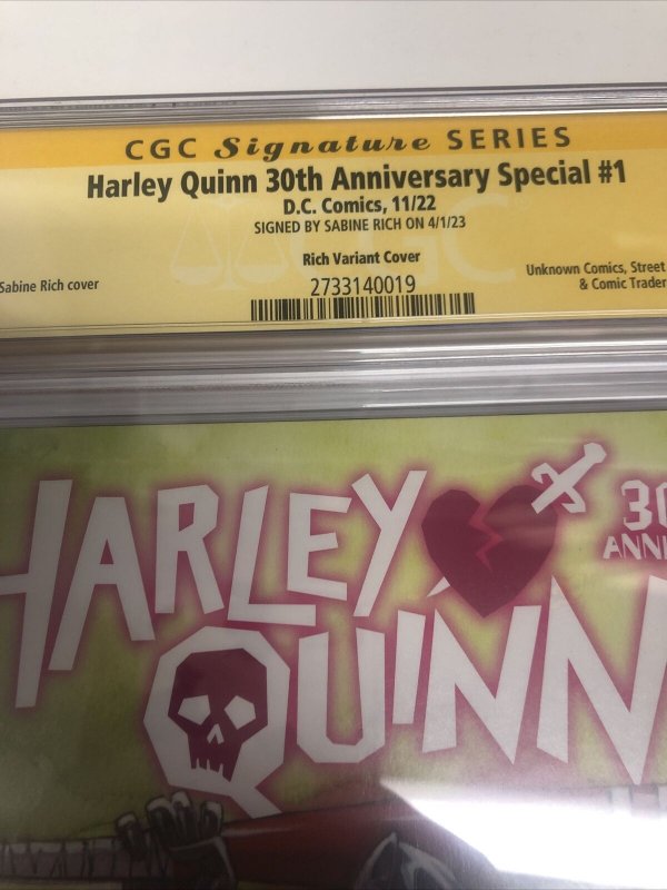 Harley Quinn 30th Anniversary Special (2022) #1 (CGC 9.6 SS) Signed Sabine Rich