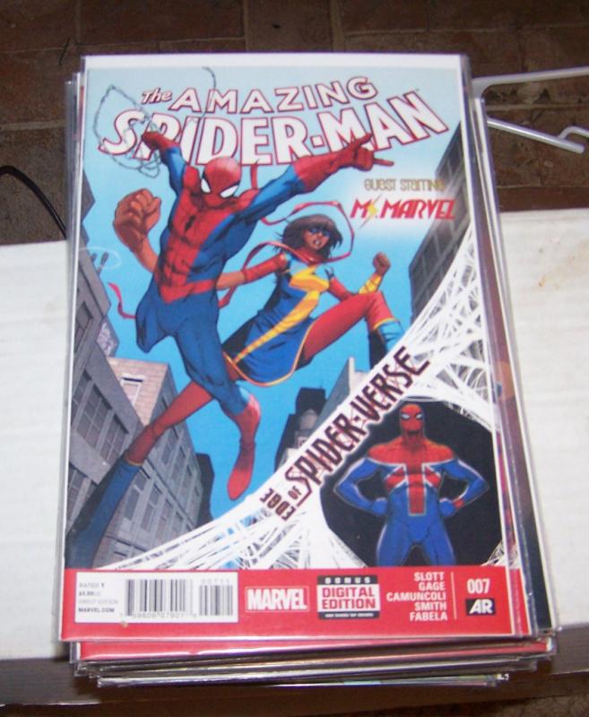 Amazing Spider-Man #  7( 2014, Marvel)   edge of spider-verse +ms marvel silk