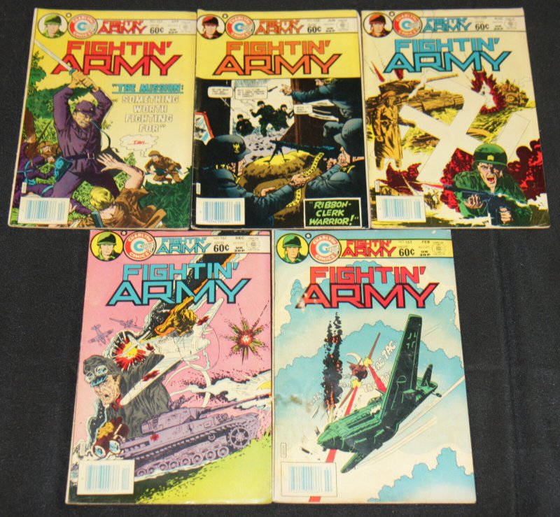 Charlton Bronze-Copper FIGHTIN' ARMY & MARINES 24pc Mid Grade Comic Lot FN War