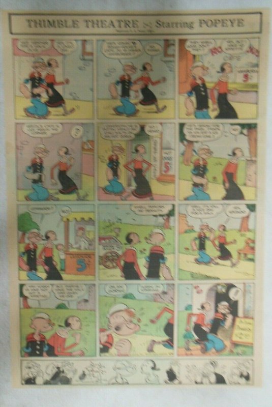 (37) Thimble Theatre (Popeye) by Bill Zaboley from 1941 Size: 11 x 15 inches