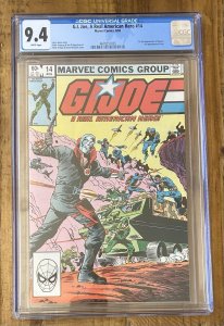 GI Joe #14 1st Full App Destro + Ace CGC 9.4 White Pages Marvel Comics 1983