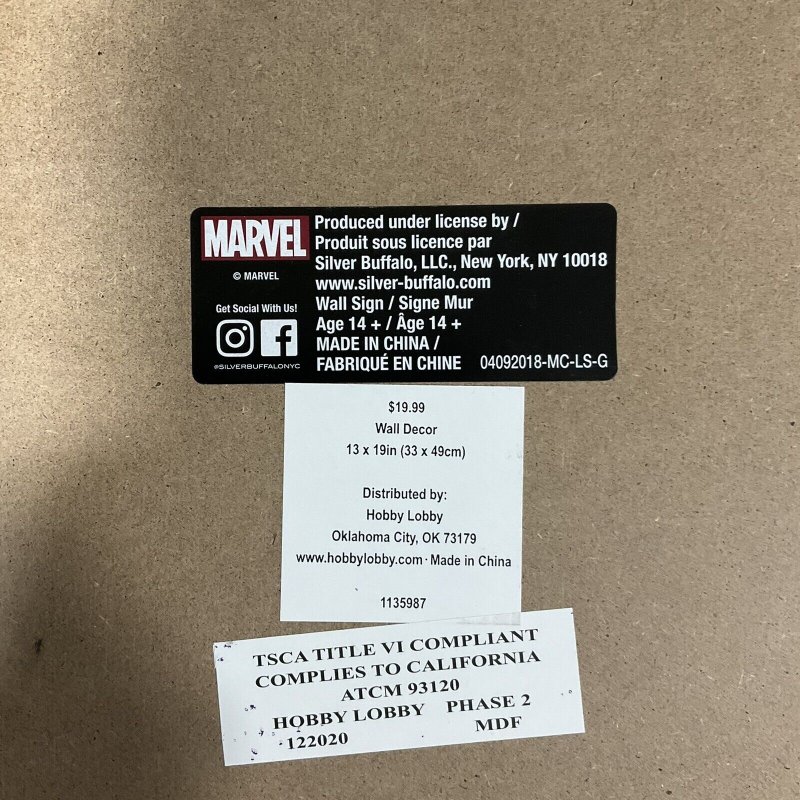 VENOM LETHAL PROTECTOR 6 COVER WOOD WALL ART 13X19 PLAQUE MARVEL