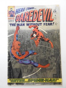 Daredevil #16 (1966) Guest Starring Spidey!! Good Condition!