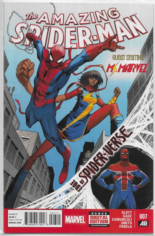 Amazing Spider-Man (vol. 3, 2014) # 7 VF (Edge of Spider-Verse 7) Ms. Marvel