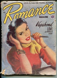 PULP:  Romance 2/1953-Popular-pin-up girl style cover-pulp love stories-GOOD