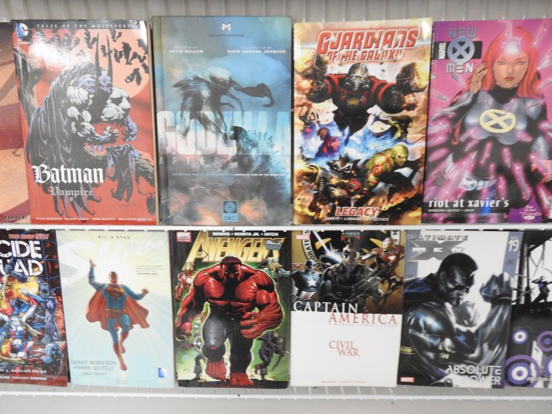 Huge Lot of 45 TPBs and Graphic Novels W/ Batman, Avengers, +More! Avg. FN+