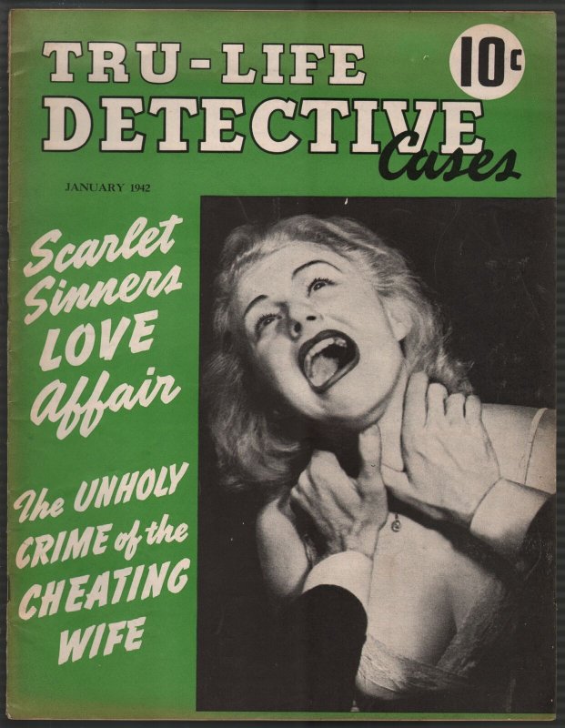 Tru-Life Detective Cases #3 4/1942-Tayshack-strangulation-crime-mystery-FN/VF