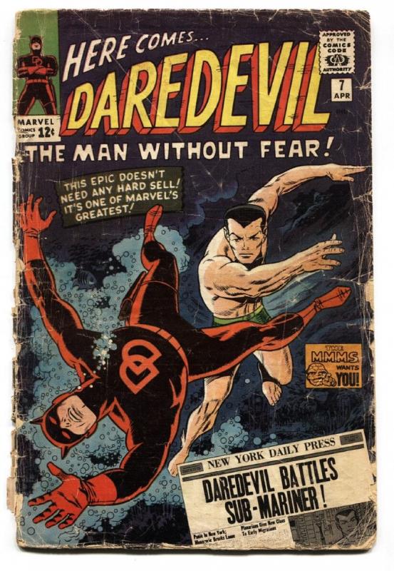 Daredevil #7 1964 1st Red Costume issue comic book Marvel-Sub-Mariner