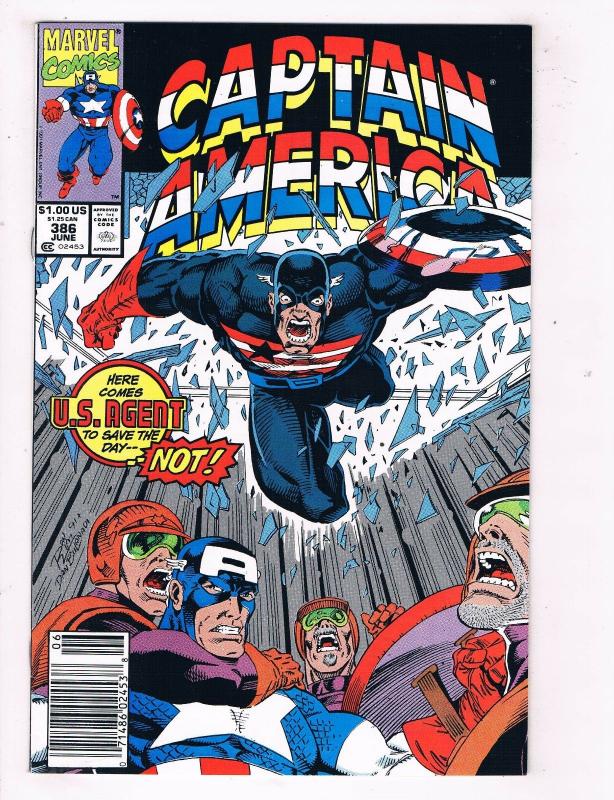 Captain America #386 VF Marvel Comics Comic Book Avengers Jun 1991 DE44