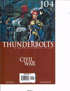 4 Civil War Comics War Journal #1 Thunderbolts 104 Heroes 4 Hire The Return AK47