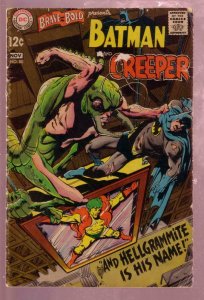 BRAVE AND THE BOLD #80 1968- BATMAN AND CREEPER-N ADAMS G/VG