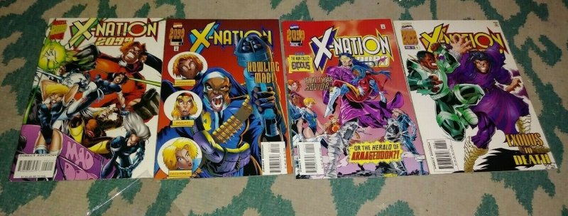 X  NATION 2099 #  2 3 4 6 1988 MARVEL X MEN FUTURE NEW  MUTANTS EXODUS