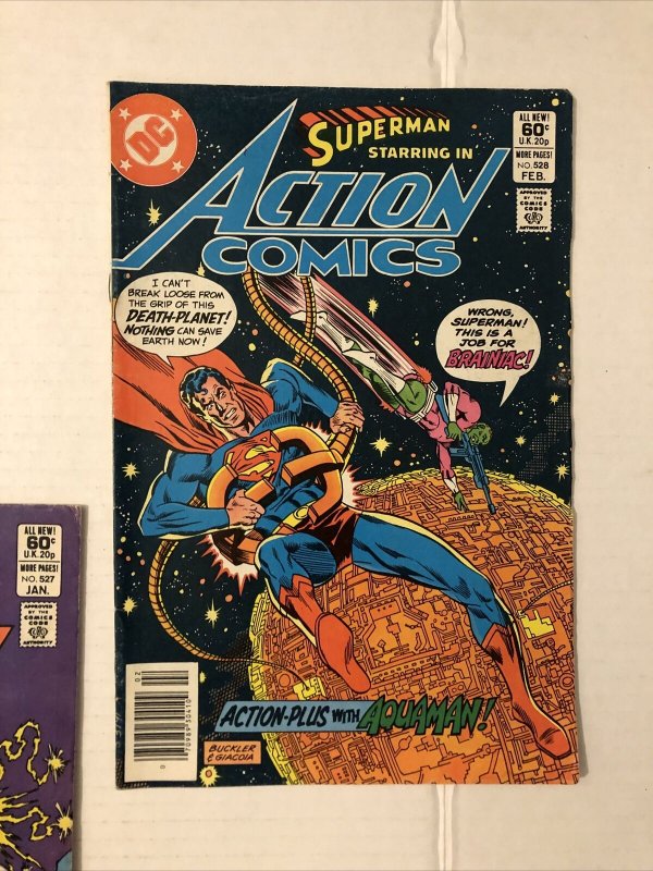 Action Comics #522 524 527 528 And 530 Lot Of 5