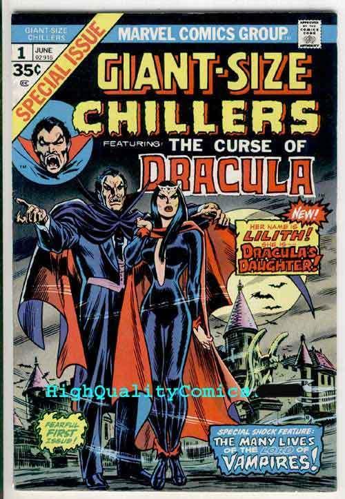 GIANT-Size CHILLERS #1, VF-, Curse of Dracula, 1st Lilith, 1974, Russ Heath