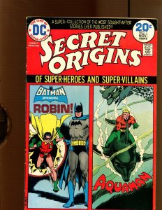 Secret Origins #7 - Bill Finger Story! (5.5) 1974