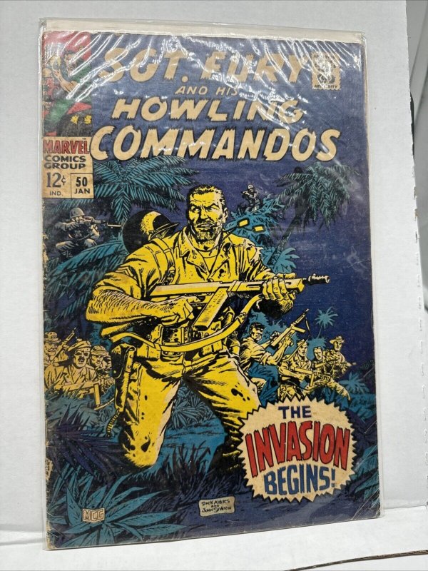 Sgt. Fury and His Howling Commandos #50 (Marvel 1968) Nick Fury WWII