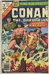 CONAN THE BARBARIAN ANNUAL#3 FN/VF 1977 MARVEL BRONZE AGE COMICS