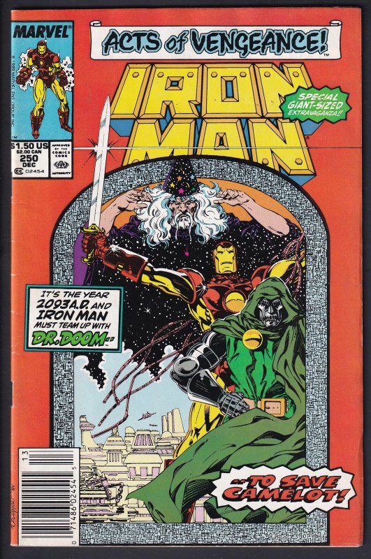 Iron Man 250 (1989) FN/VF Dr Doom Marvel Comics