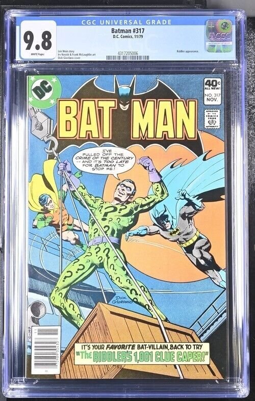 BATMAN #317 CGC 9.8 ROBIN RIDDLER DICK GIORDANO WHITE PAGES 5006