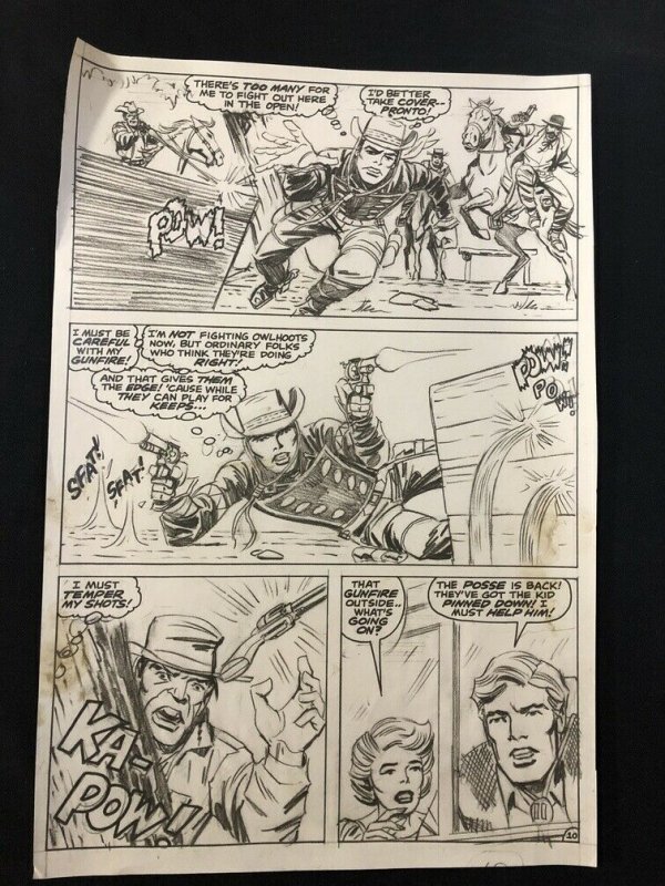 Marvel Comics Rawhide Kid Production Art --MARVEL COMICS VG