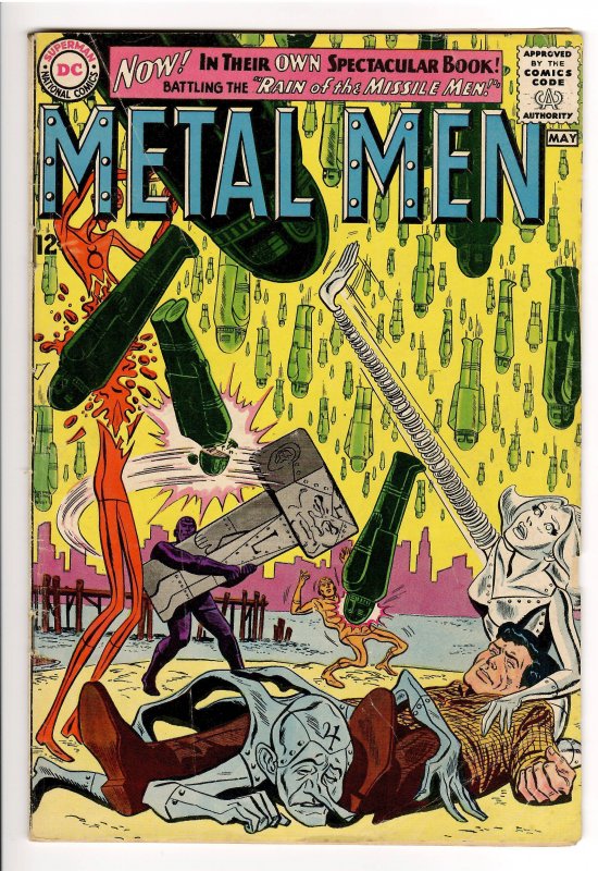 METAL MEN #1 VG/F 5.0;1st SOLO SERIES!;1st APP MISSLE MEN-SHARP!