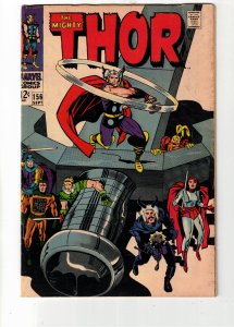 Thor #156 (1968) Mid-Grade Jack Kirby Loki, Mangog key! VG/FN Wow!