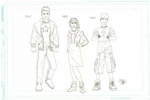 Shazam Style Guide - Billy Batson, Mary Marvel, & Fred - 2010 art by Joe Prado